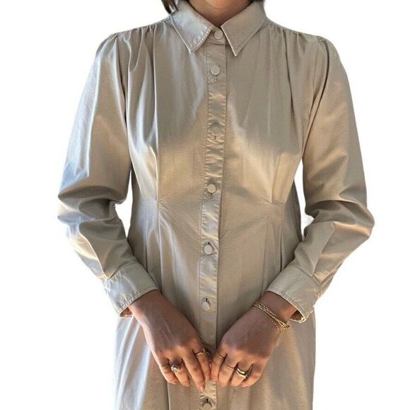 Womens Moussy Vintage White Faux Leather Maxi Dress Long Jacket Sz M - Picture 3 of 6